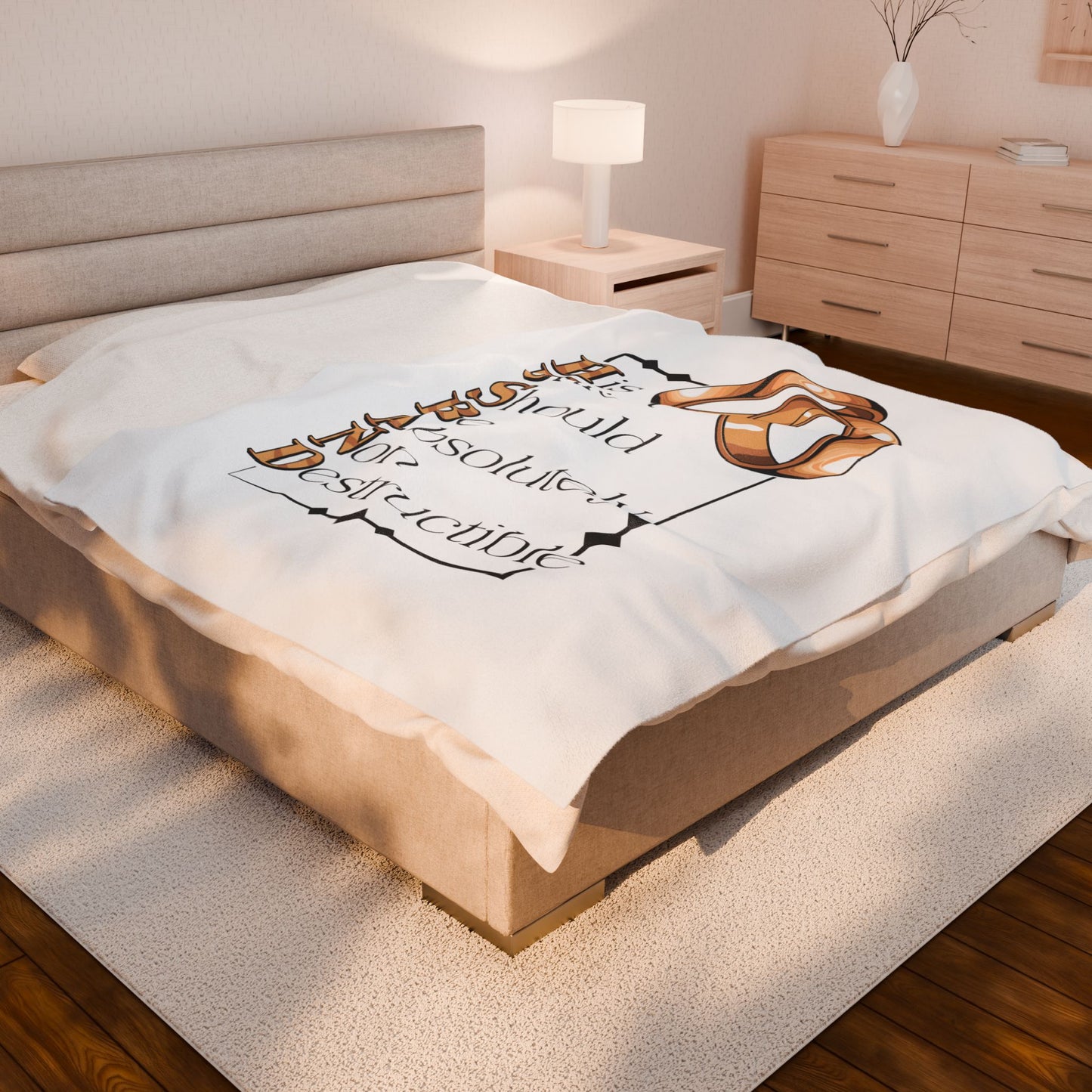 H.U.S.B.A.N.D. His Union Should Be Absolutely Non Destructible Velveteen Plush Blanket, Wedding Gift, Marriage Decor, Anniversary Gift,