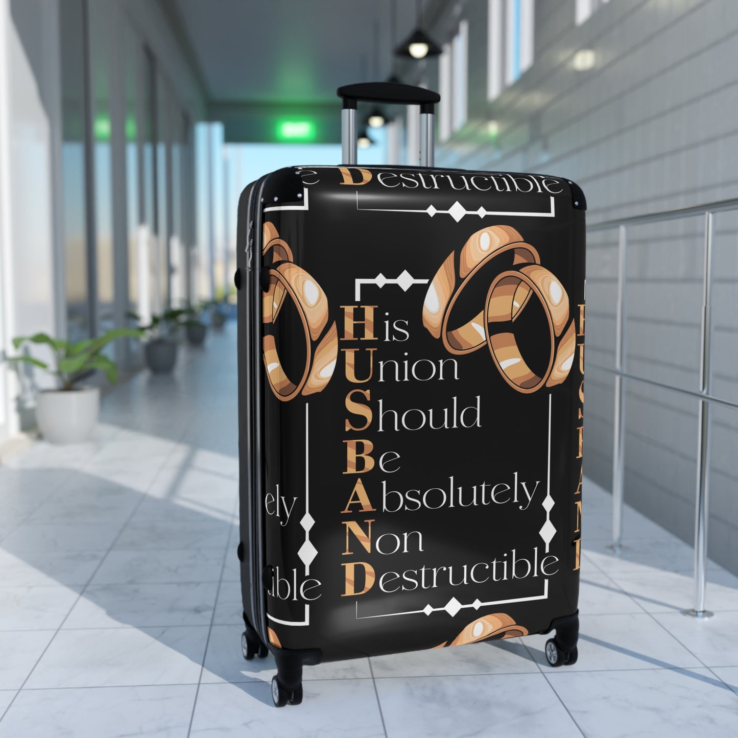 Durable Travel Suitcase - Perfect Gift for Couples, Wedding Travel, Honeymoon, Anniversaries, Adventurers