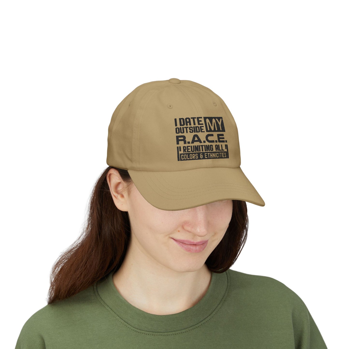 I Date Outside My R.A.C.E. Unisex Hat for All Cultures, Celebrations, Everyday Wear