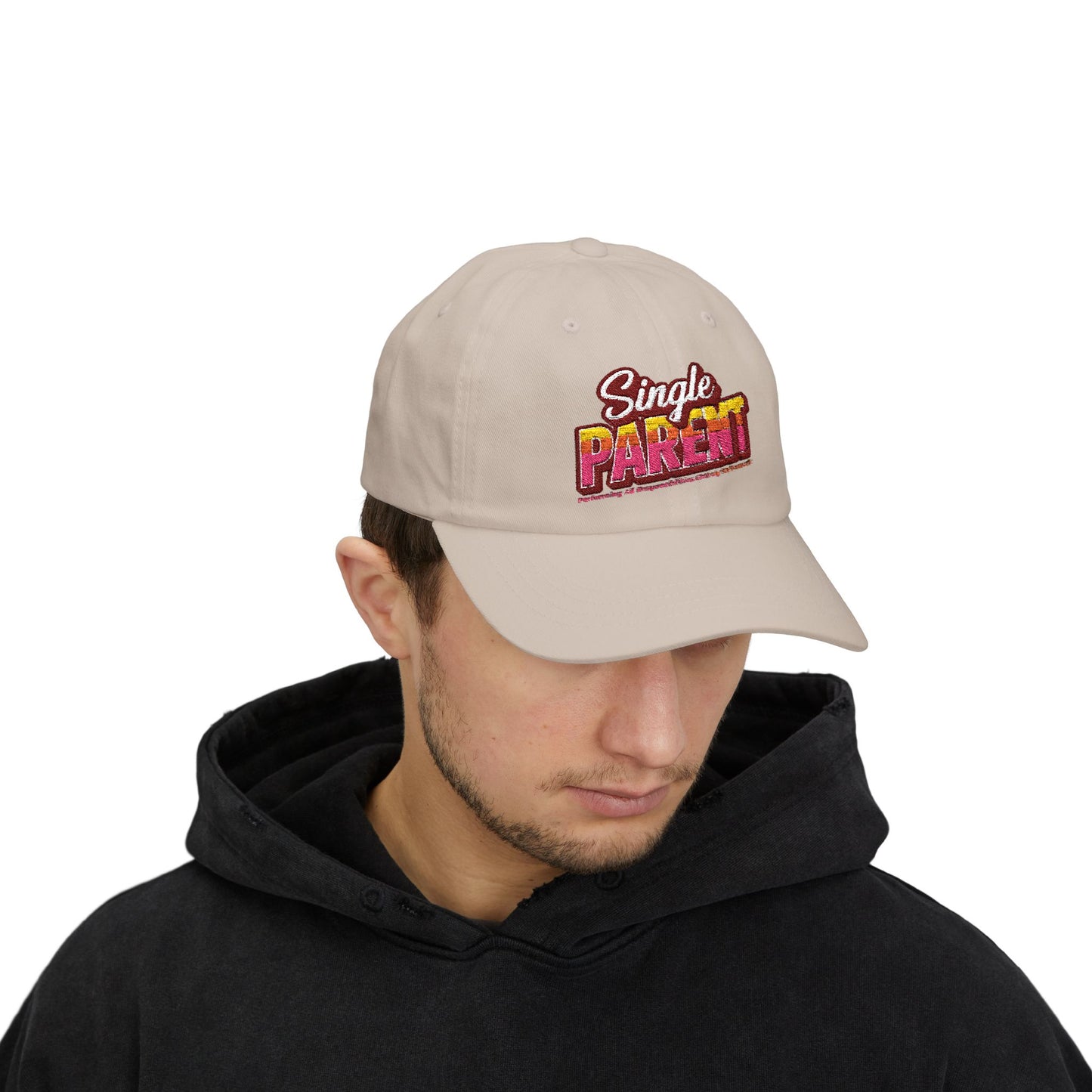 Single P.A.R.E.N.T. Classic Dad Cap – Supportive Apparel for Single Parents, Casual Style, Everyday Wear, Parenting Humor Hat