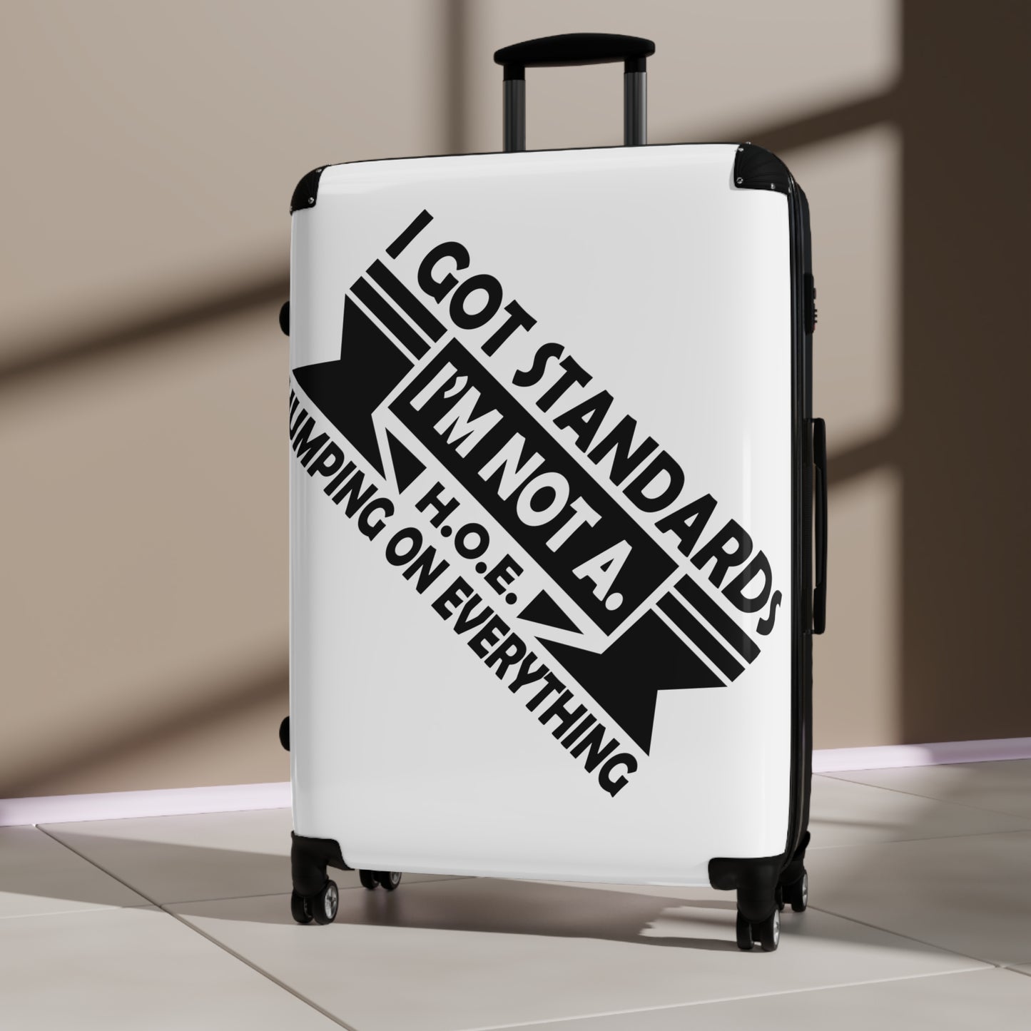 Suitcase with Quote, Travel Luggage, Black Carry-On, Fun Travel Gear, Travel Accessory, Vacation Must-Have