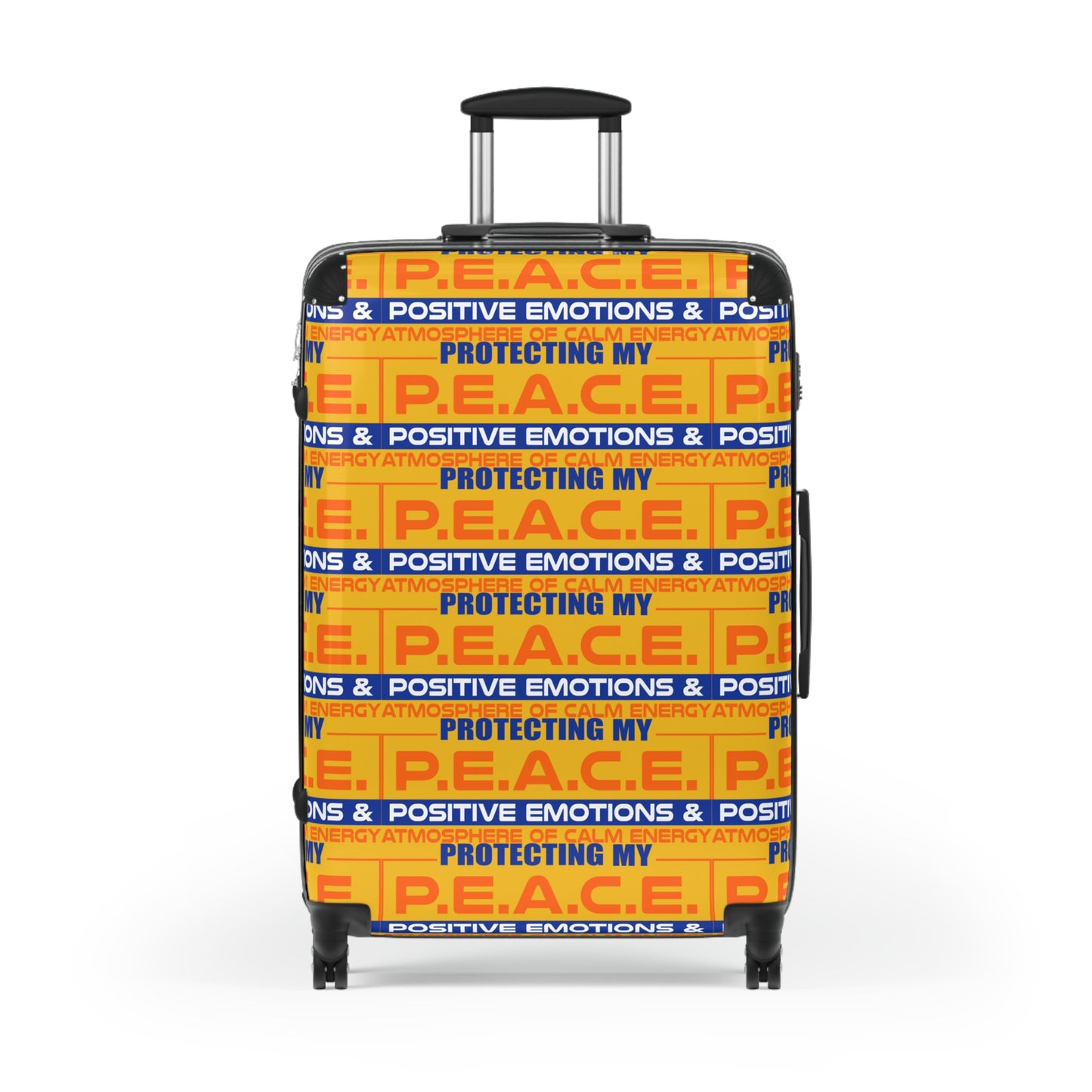 Protecting My P.E.A.C.E. Stylish Suitcase with Positive Vibes | Travel Gear, Luggage, Vacation Bag, Gift for Travelers, Peaceful Travel Essential