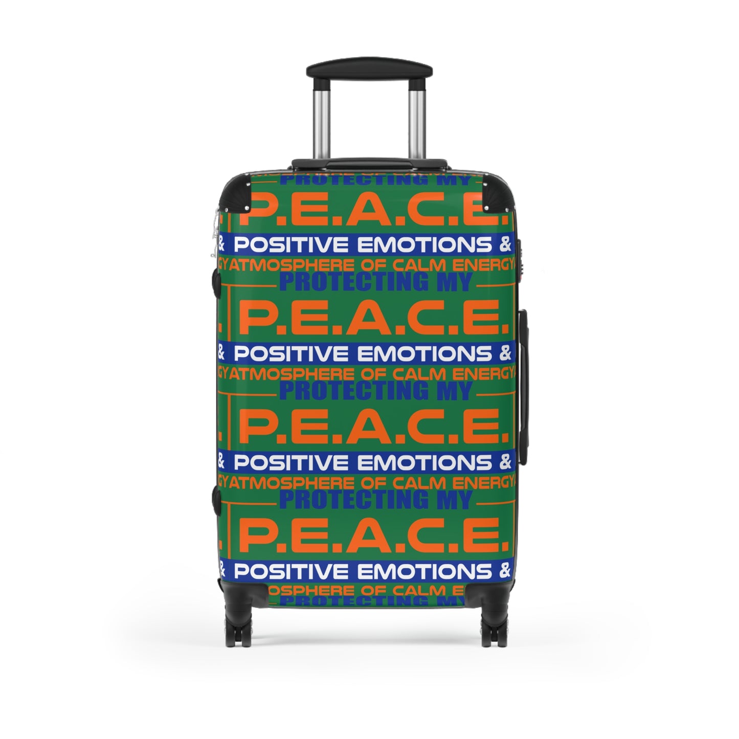 Protecting My PEACE l Vibes Suitcase | Travel Luggage for Stress-Free Journeys, Positive Emotions, Adventure, Gifts for Travelers