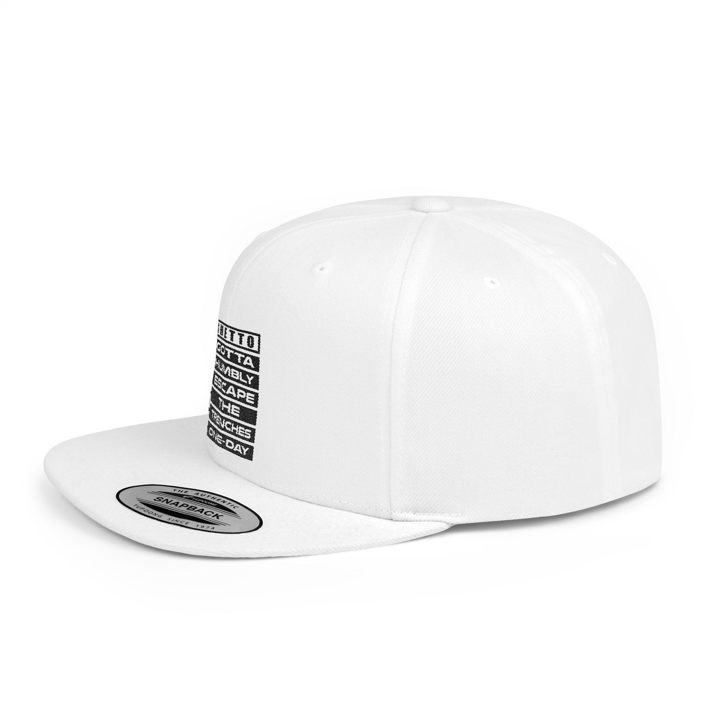 G.H.E.T.T.O. Stylish Flat Bill Snapback Hat, Streetwear Cap for Casual Outings