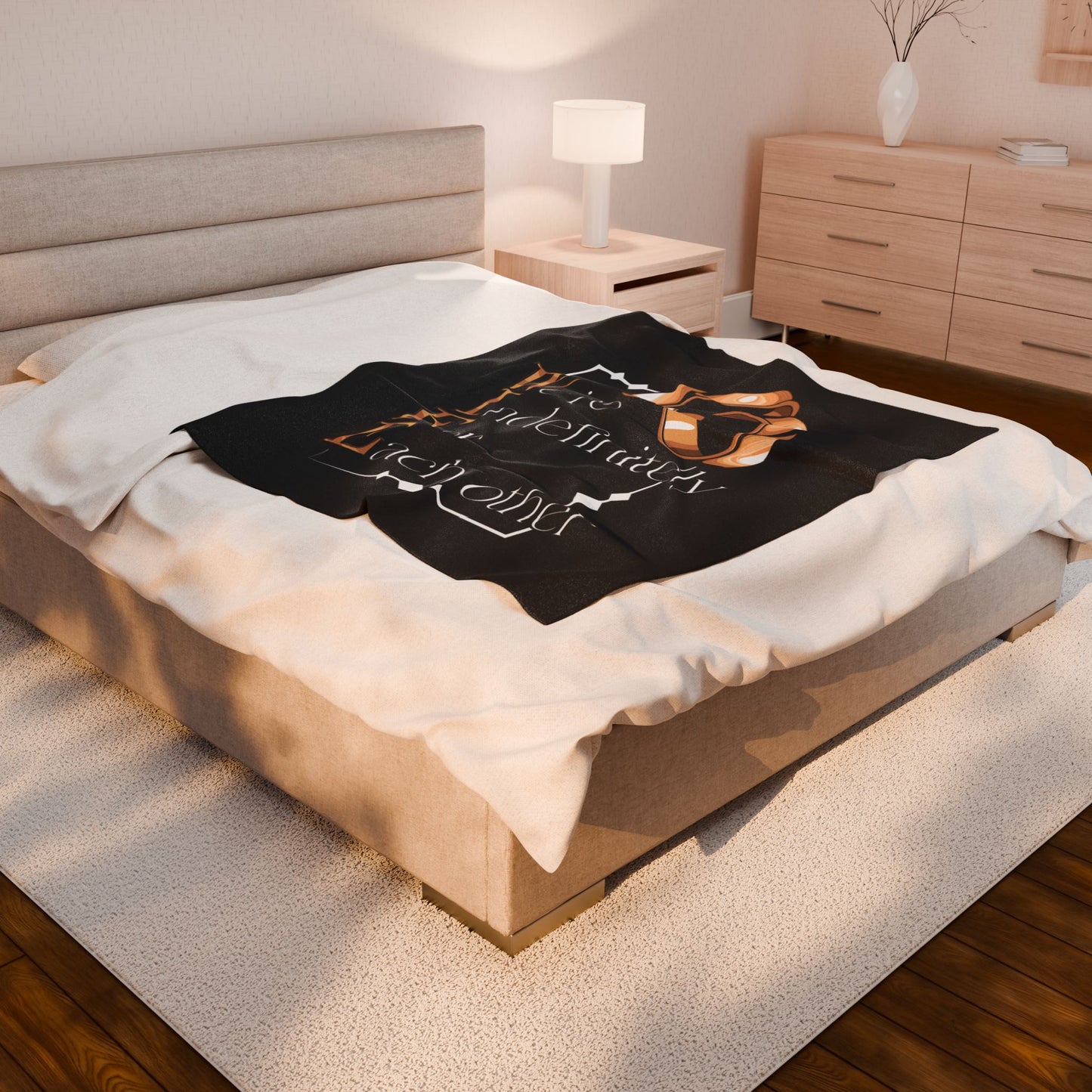W.I.F.E. Romantic Velveteen Plush Blanket for Couples, Perfect Wedding Gift, Cozy Throw, Anniversary, Home Decor, Snuggle Up Together