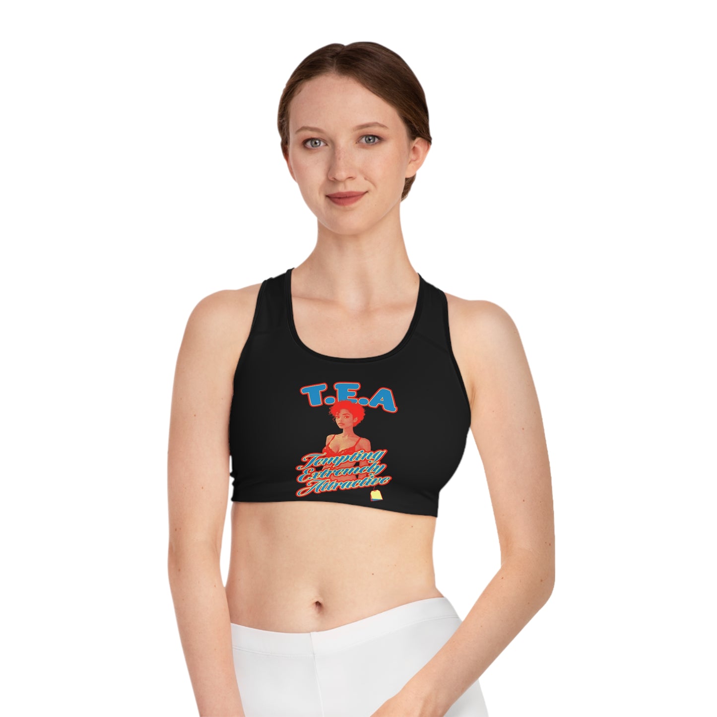 Body T.E.A. Empowering Sports Bra for Active Women, Fitness Workout Gear, Trendy Athleisure, Gift for Her, Motivational Sportswear