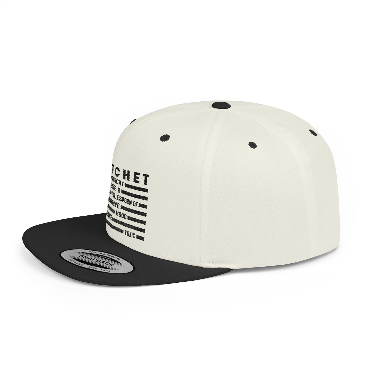 R.A.T.C.H.E.T. Flat Bill Snapback Cap  - Perfect for Street Style, Outdoor Events, & Casual Wear