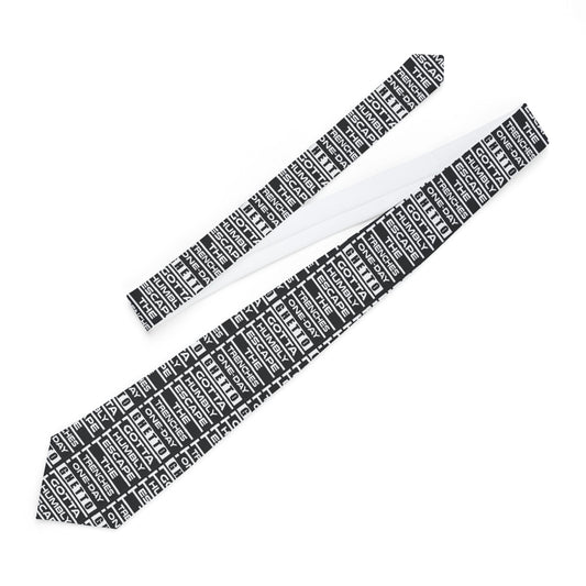 G.H.E.T.T.O. Stylish Necktie with Motivational Quotes, Perfect for Office Wear, Business Attire