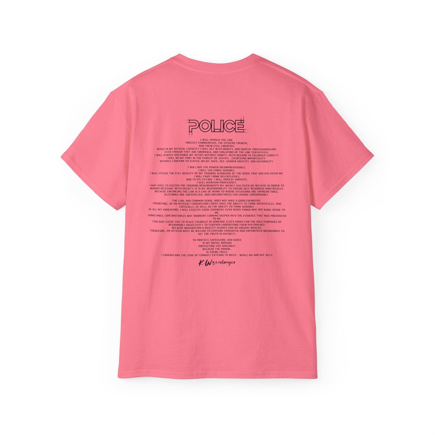 Unisex Police Statement Tee - Ultra Cotton T-Shirt for Everyday Style