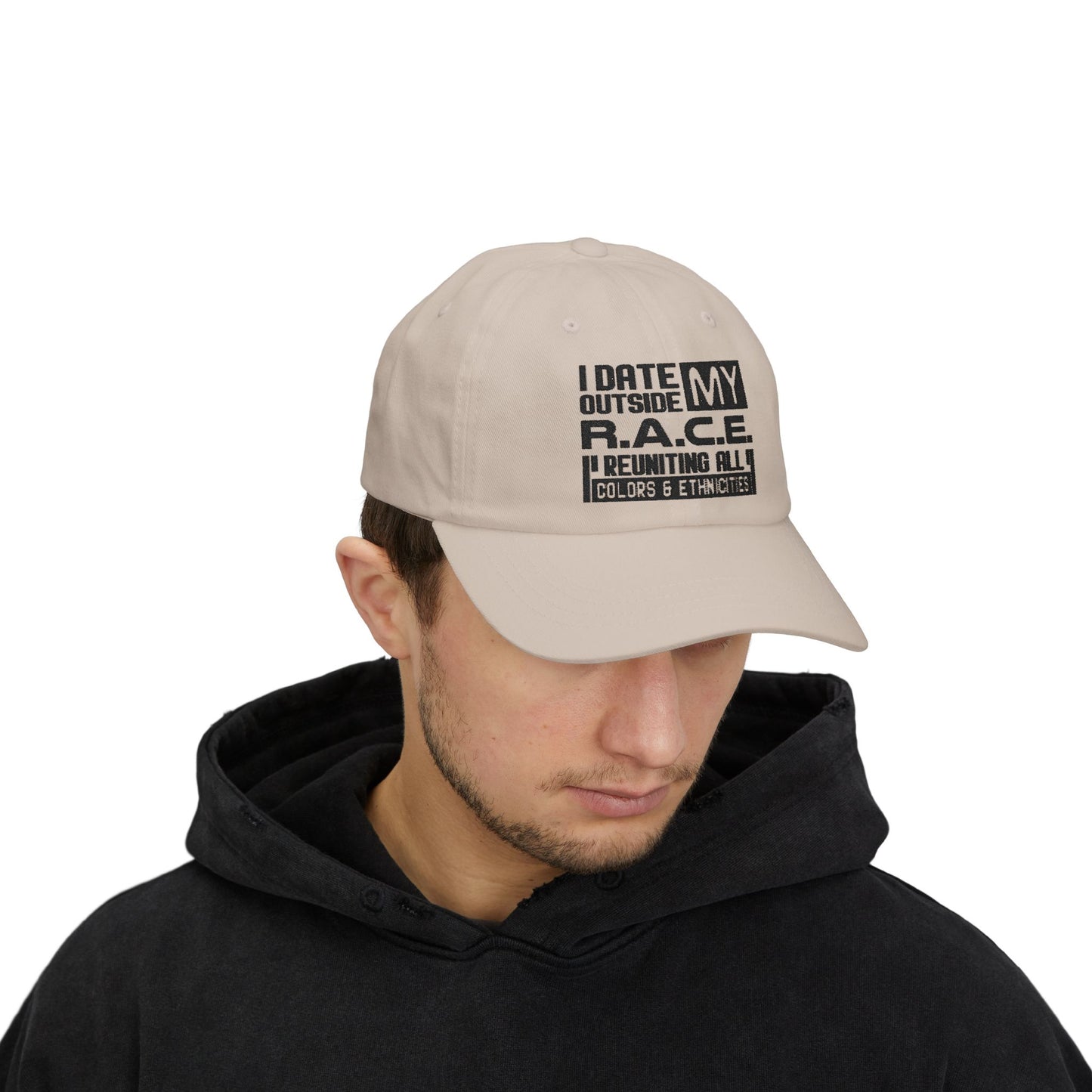 I Date Outside My R.A.C.E. Unisex Hat for All Cultures, Celebrations, Everyday Wear