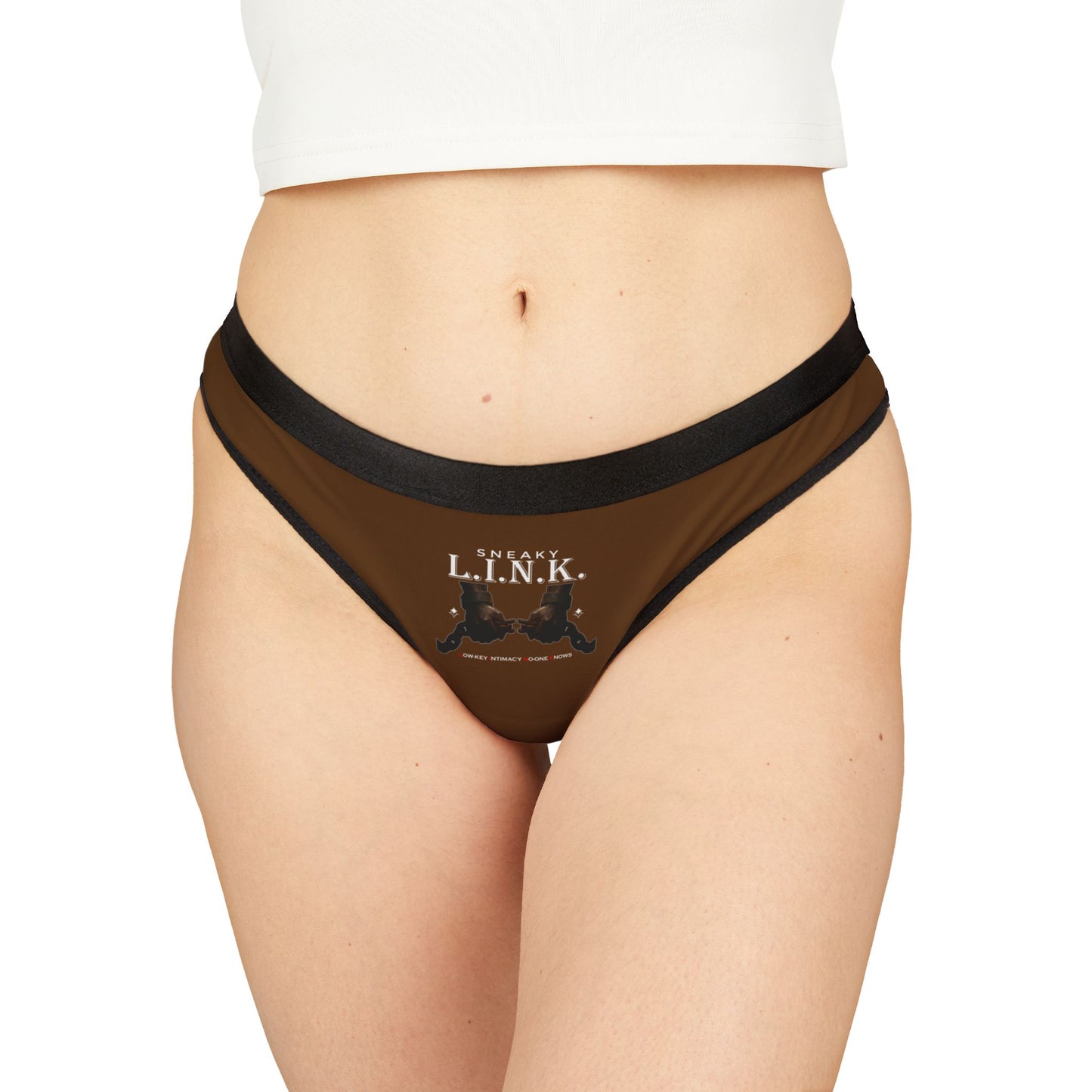 Sneaky L.I.N.K. (Low-Key Intimacy No-one Knows) Women's Thongs | Cute Underwear, Gift for Her, Comfortable Lingerie