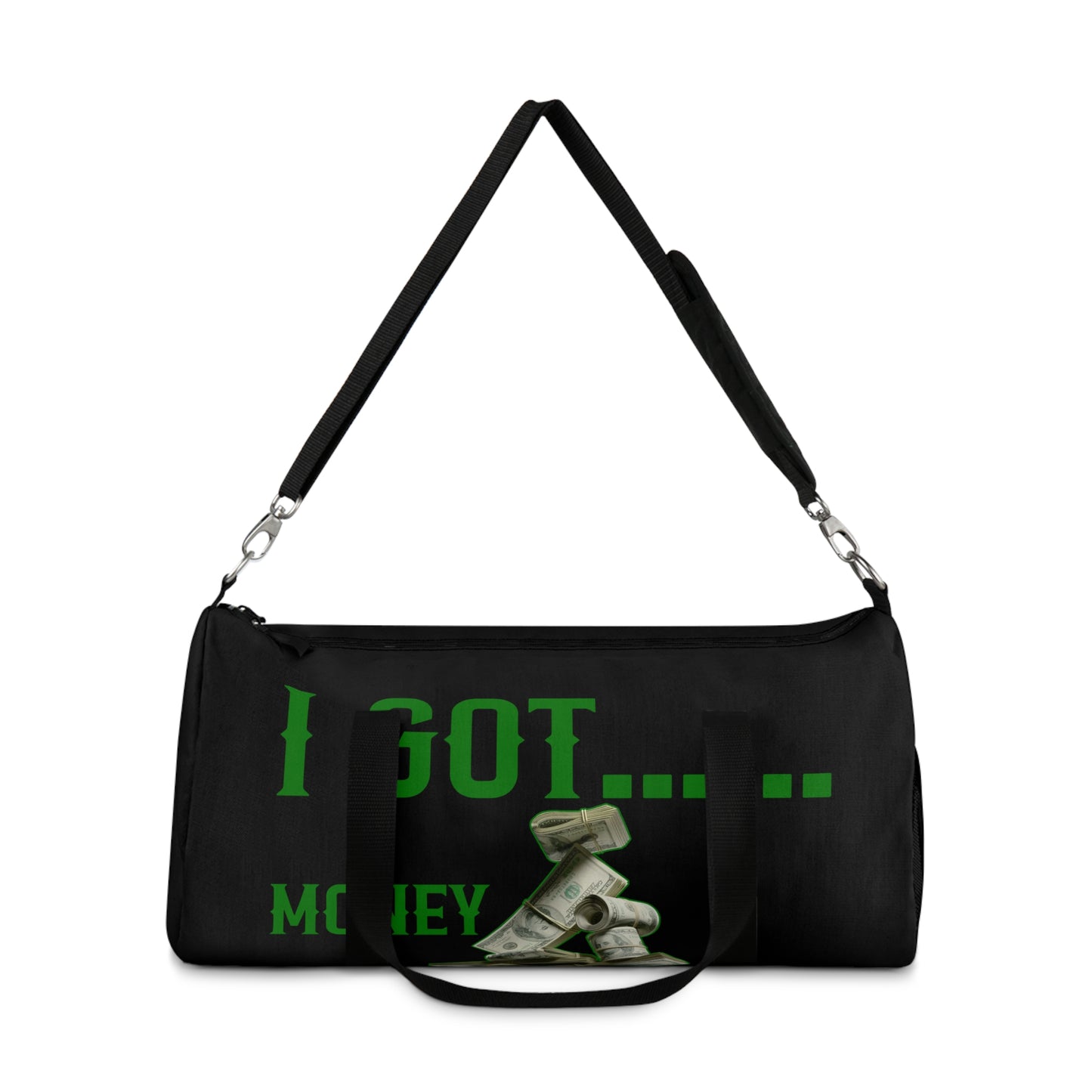 Money In The B.A.N.K. Themed Duffel Bag for Gym, Travel, or Sports | Fun Gift for Financial Goals, Motivational Bag, Workout Tote, Stylish Overnighter