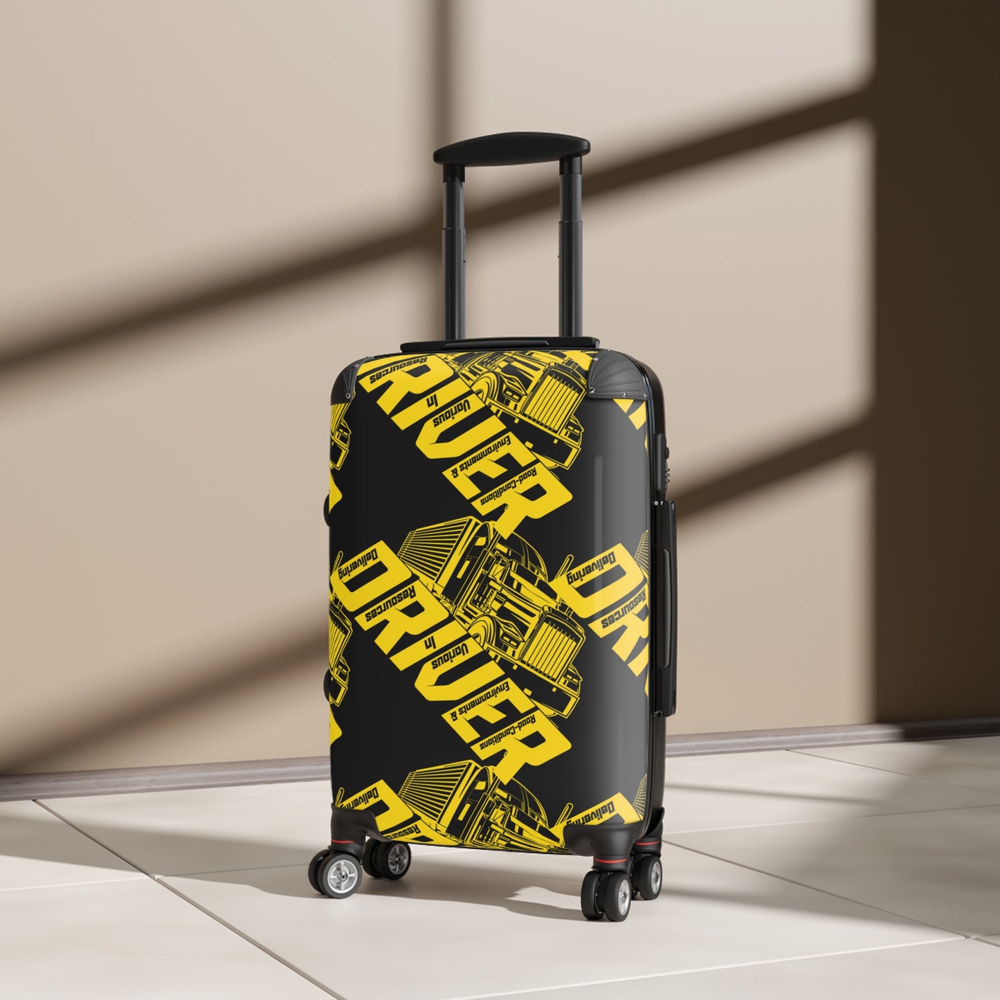 Truck Driver Suitcase – Vibrant Luggage for Trucking Enthusiasts, Travel Gear, Gift for Drivers, Cargo Theme, Durable Travel Case