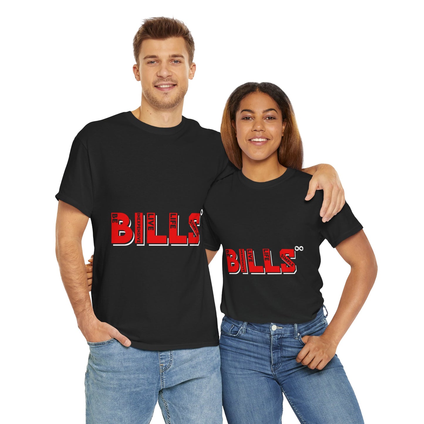 Inspirational Unisex Heavy Cotton Tee - 'BILLS' Statement with Philosophical Quote