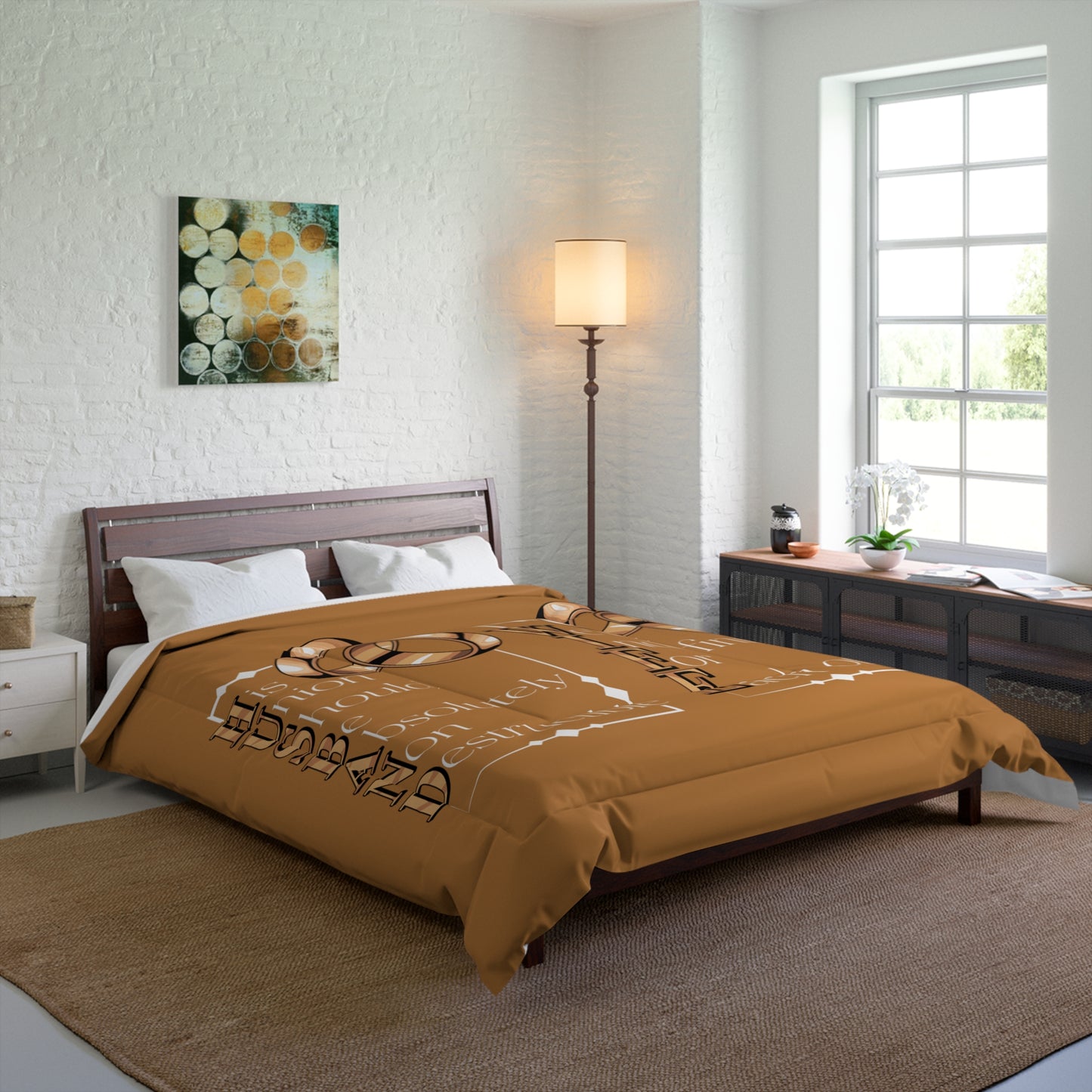 H.U.S.B.A.N.D. W.I.F.E. Wedding Comforter | Indestructible Love Bedding, Marriage Gift, Anniversary Decor, Relationship Comforter, Couples Bedroom