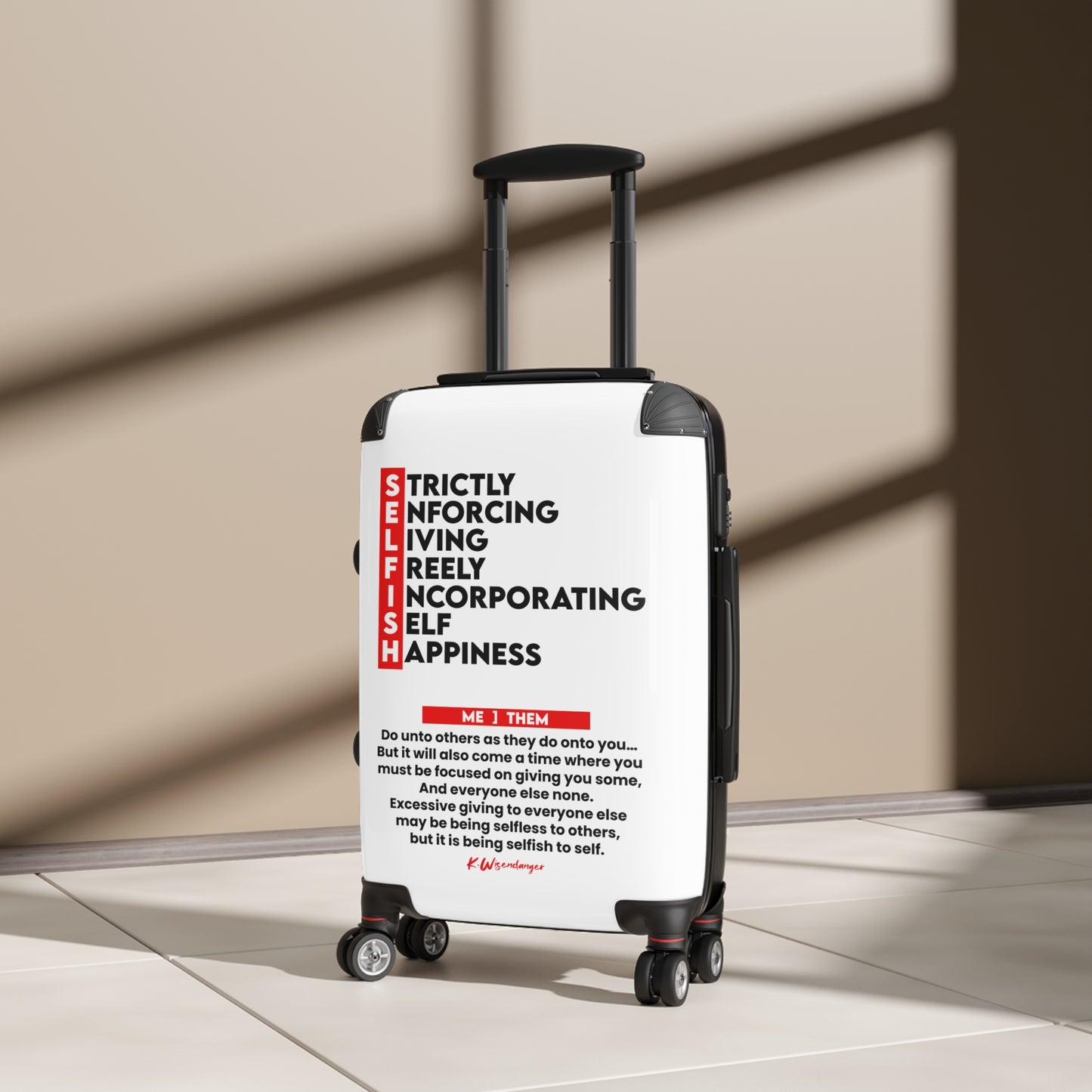 Self-Care Suitcase: Travel with Purpose, Mindful Packing, Inspirational Luggage, Gift for Travelers, Self-Love Reminder