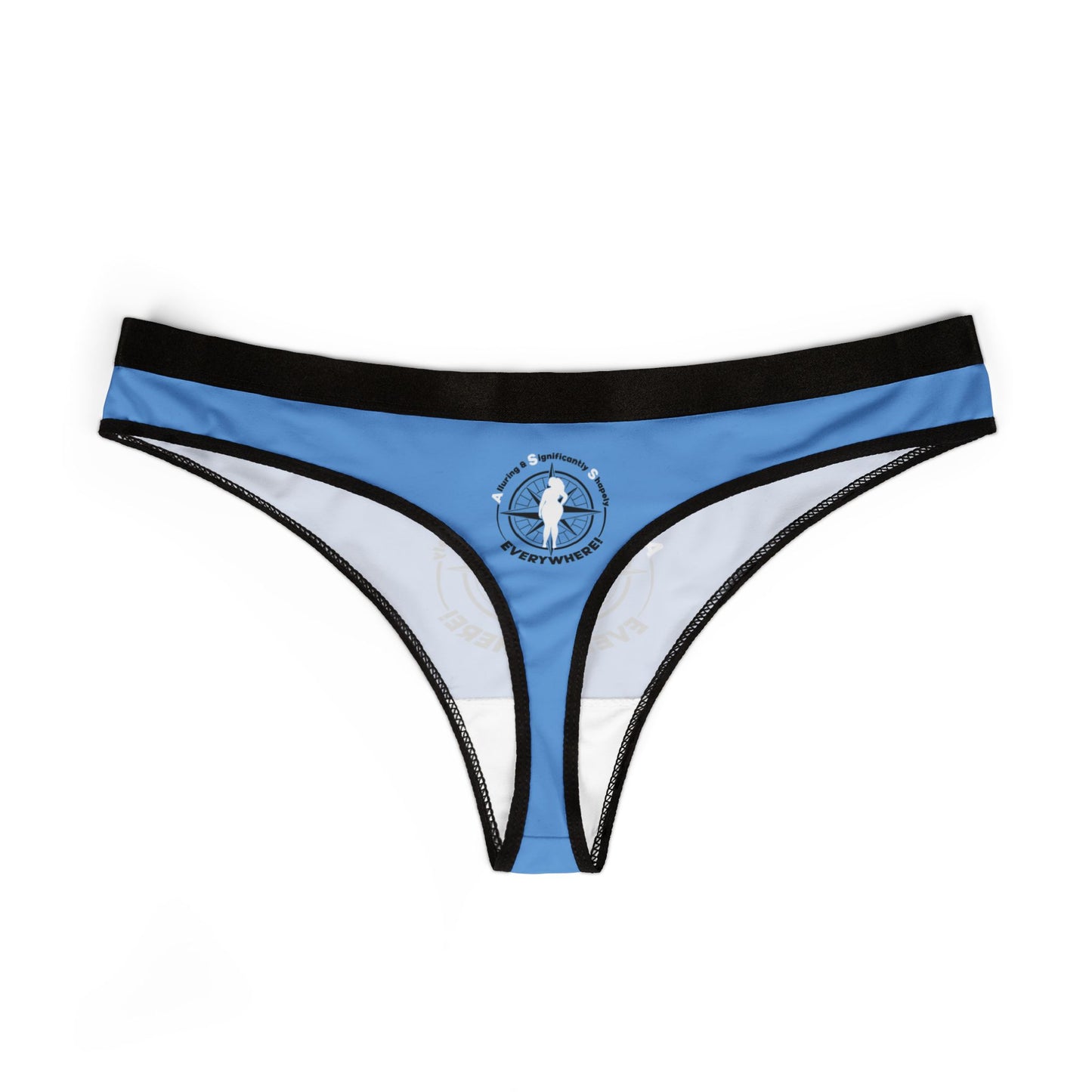 A.S.S. (Alluring Significantly Shapely) Everywhere Women's Thongs with Compass Design, Comfortable Underwear, Unique Gift for Her