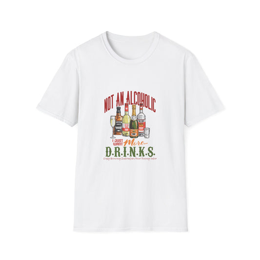 Not An Alcoholic Unisex T-Shirt, Funny Drinking Shirt, Casual Tee, Gift for Friends, Party Apparel, Holiday Humor Wear