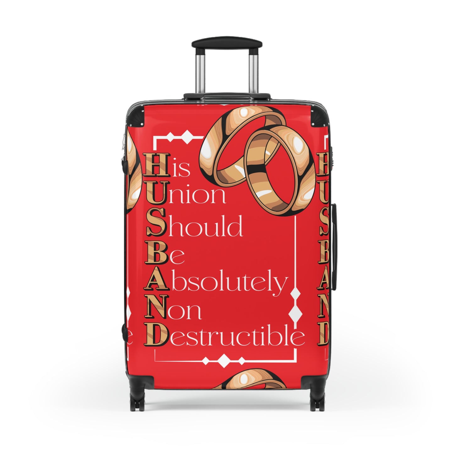 Husband Theme Suitcase | Travel Bag for Him, Unique Gift for Newlyweds, Anniversary Gift, Funny Wedding Travel