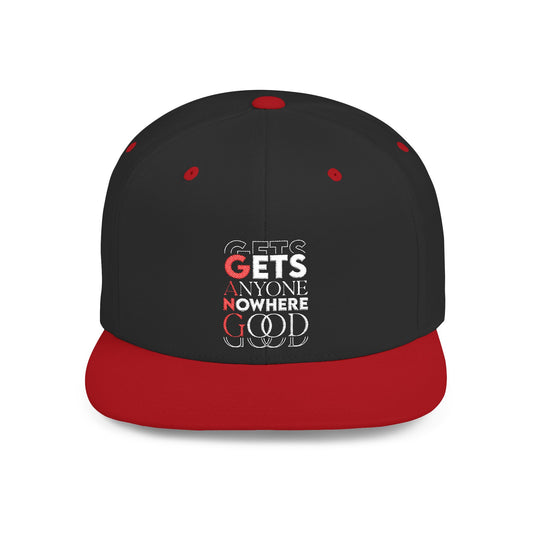 Trendy Flat Bill Snapback Cap, Bold Streetwear Hat, Perfect Gift for Teens, Casual Everyday Wear, Fashion Statement