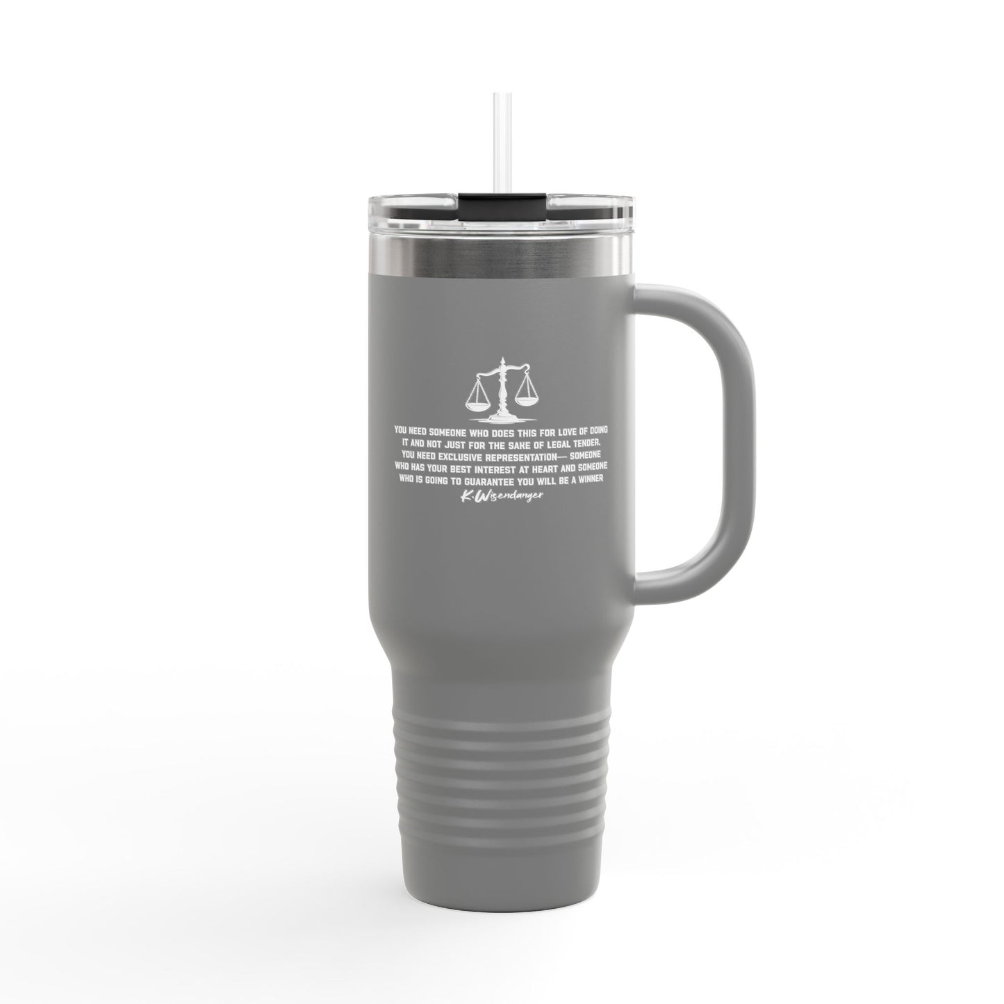 L.A.W.Y.E.R. (Legal Advocate Who's Your Exclusive Representative) Insulated Travel Mug for Lawyers, Perfect for Road Trips & Coffee Lovers, 40oz
