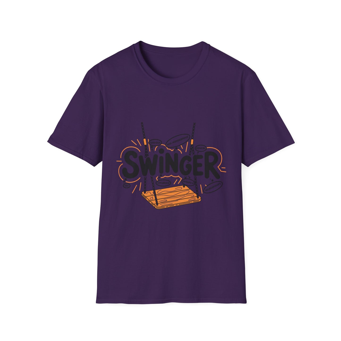 Fun S.W.I.N.G.E.R. (Sex Without Infidelity Non-Monogamous Groups Ethical Relationships) T-Shirt - Perfect for Promiscuous Spirits, Ethical Non-Monogamy & Adult Fun