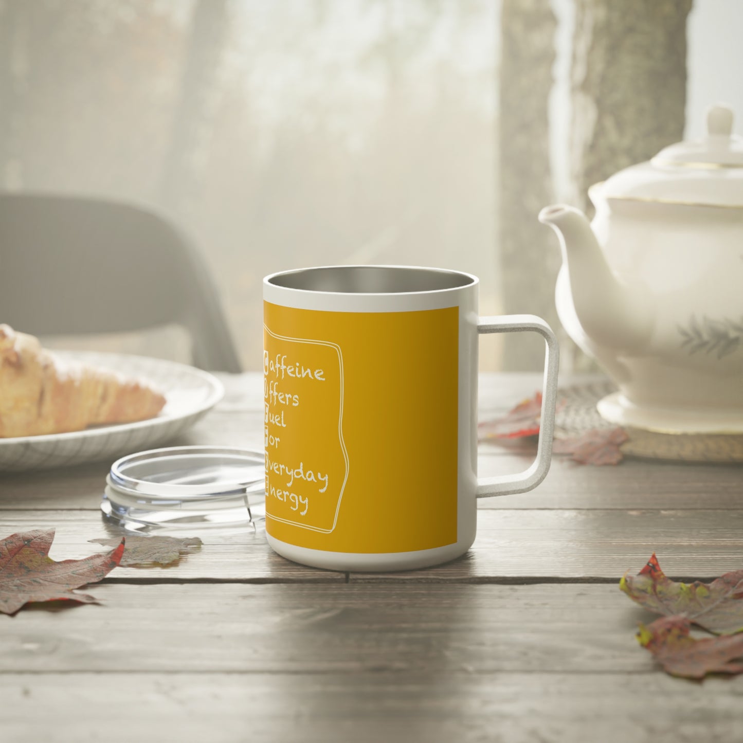 C.O.F.F.E.E. (Caffeine Offers Fuel For Everyday Energy) Insulated Coffee Mug - Unique Gift for Coffee Lovers, Travel Mug