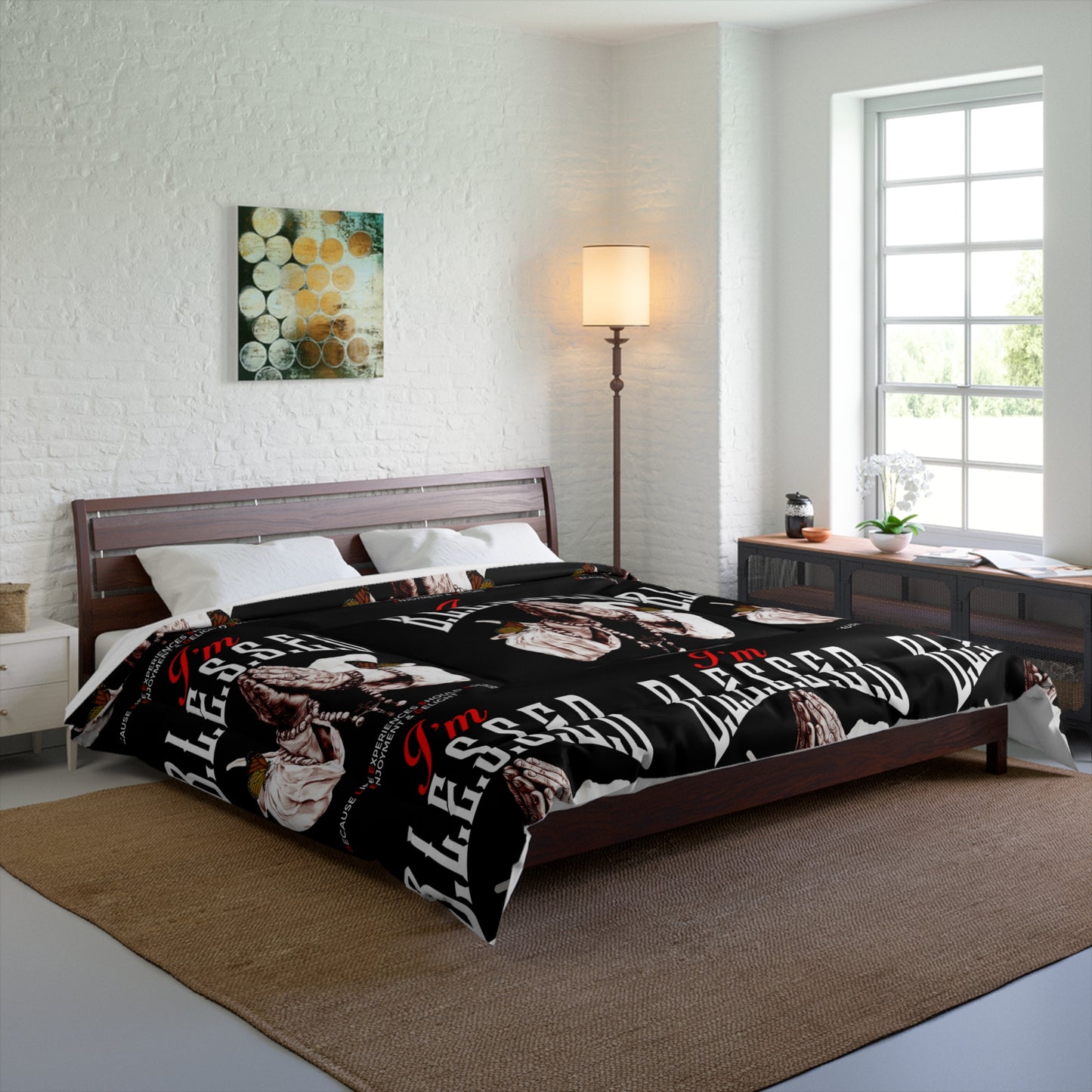 Blessed Comforter - Cozy Bedding for Spiritual Souls, Perfect for Home Decor, Gifts for Friends, Comforting Throw, Bedroom Makeover