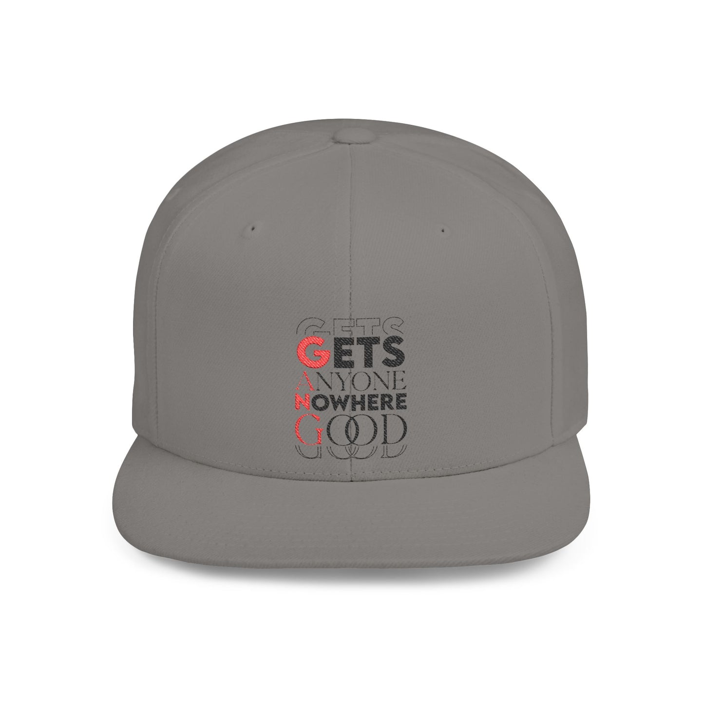 G.A.N.G. Flat Bill Snapback Hat - Stylish and Bold Statement Cap, Street Style