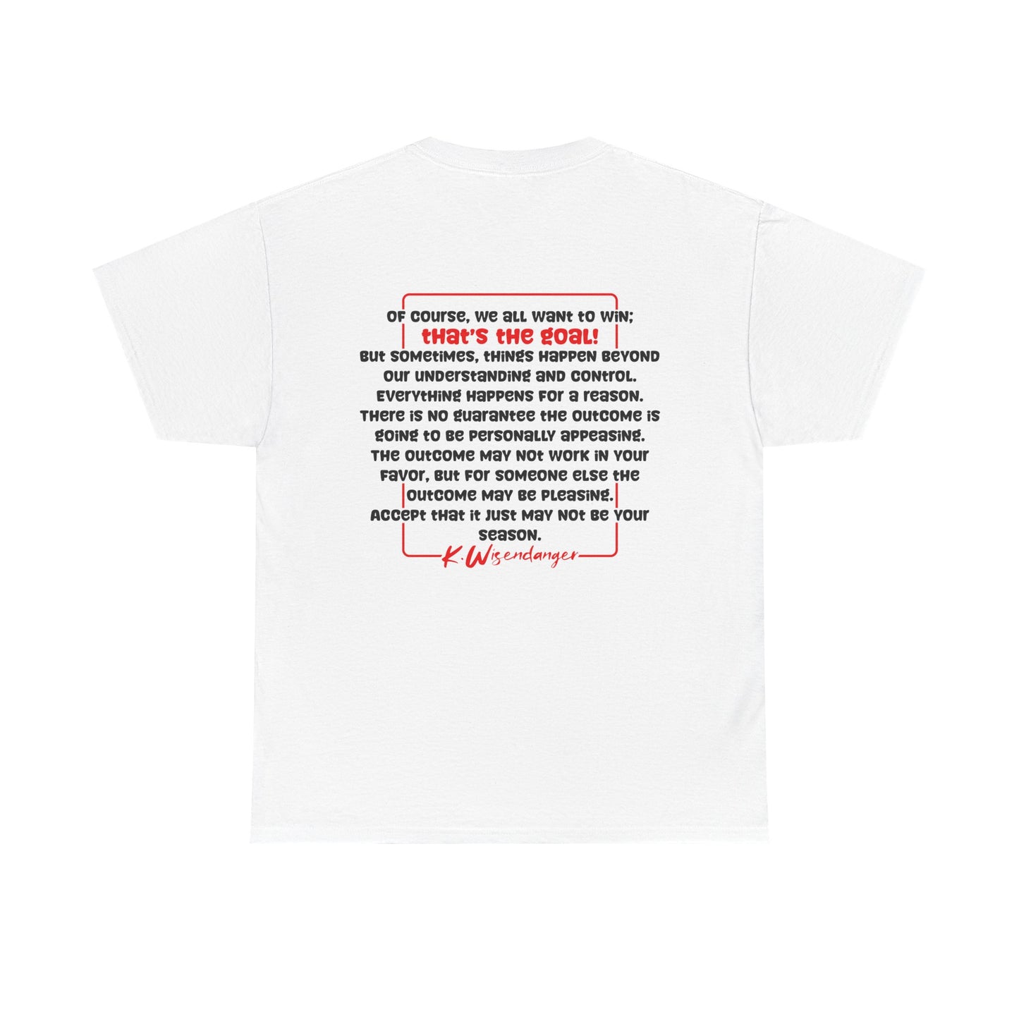 Funny Unisex Heavy Cotton Tee: "Sh*t Happens!"