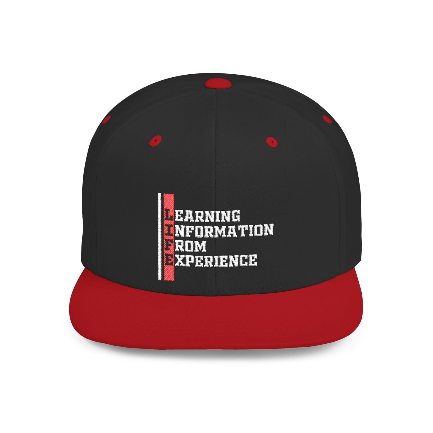 L.I.F.E. Snapback Cap, Trendy Flat Bill Hat for Casual Outings, Perfect Gift for Graduates, Stylish Streetwear