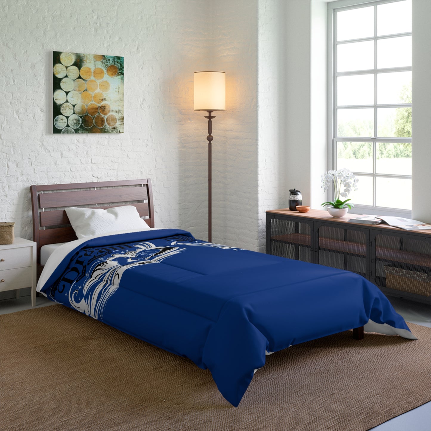 Life Is A Dream Comforter - Cozy Bedding for Relaxation, Life is a Dream Design, Bedroom Decor, Gift for Dreamers, Nautical Style