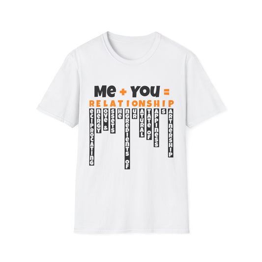 Cute Relationship T-Shirt - Me + You = Partnership Tee