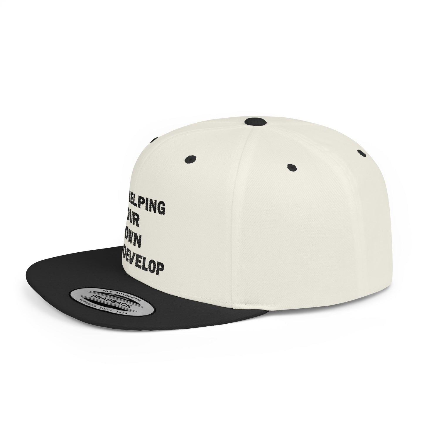 H.O.O.D. Helping Our Own Develop Snapback Hat | Motivational Cap for Community Support, Streetwear
