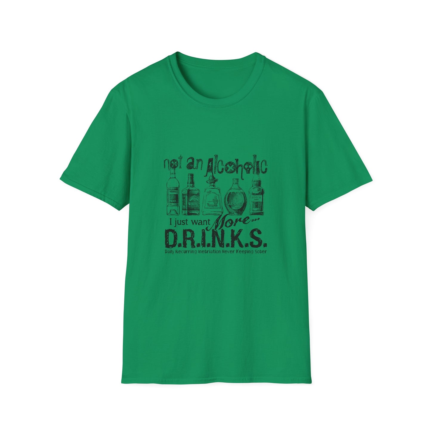 Not An Alcoholic Humorous Drink Lover T-Shirt, Funny Drinking Tee, Unisex Alcoholic Humor Shirt, Casual Everyday Wear, Gift for Party Lovers