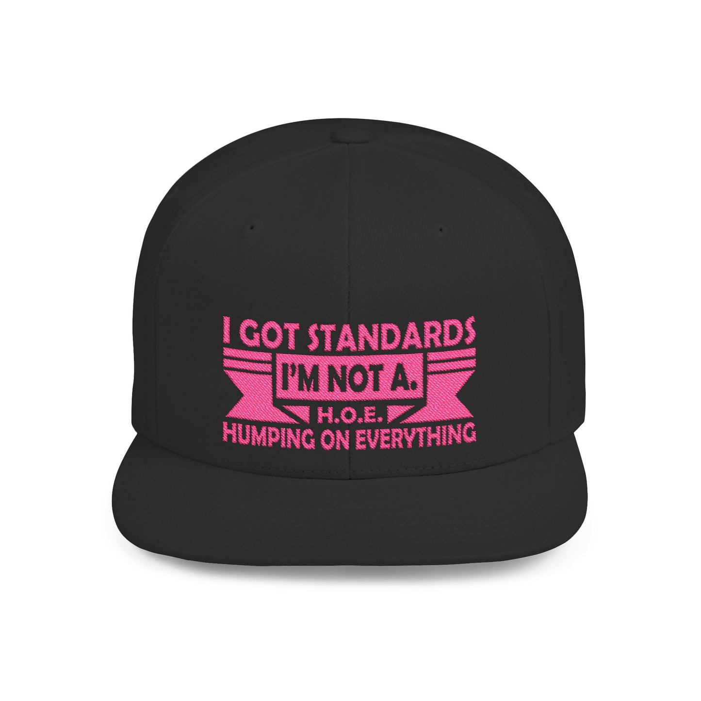 Not A H.O.E. Sassy Flat Bill Snapback Hat, Trendy Cap, Statement Accessory