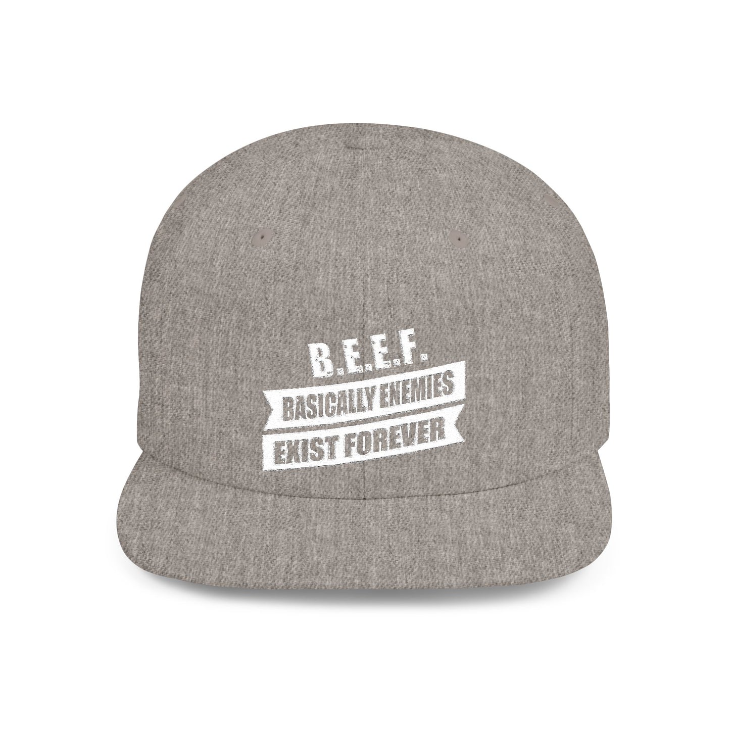 B.E.E.F. Flat Bill Snapback Hat, Casual Cap for Trendsetters, Adjustable Snapback, Perfect Gift for Birthdays, Streetwear Style, [...]