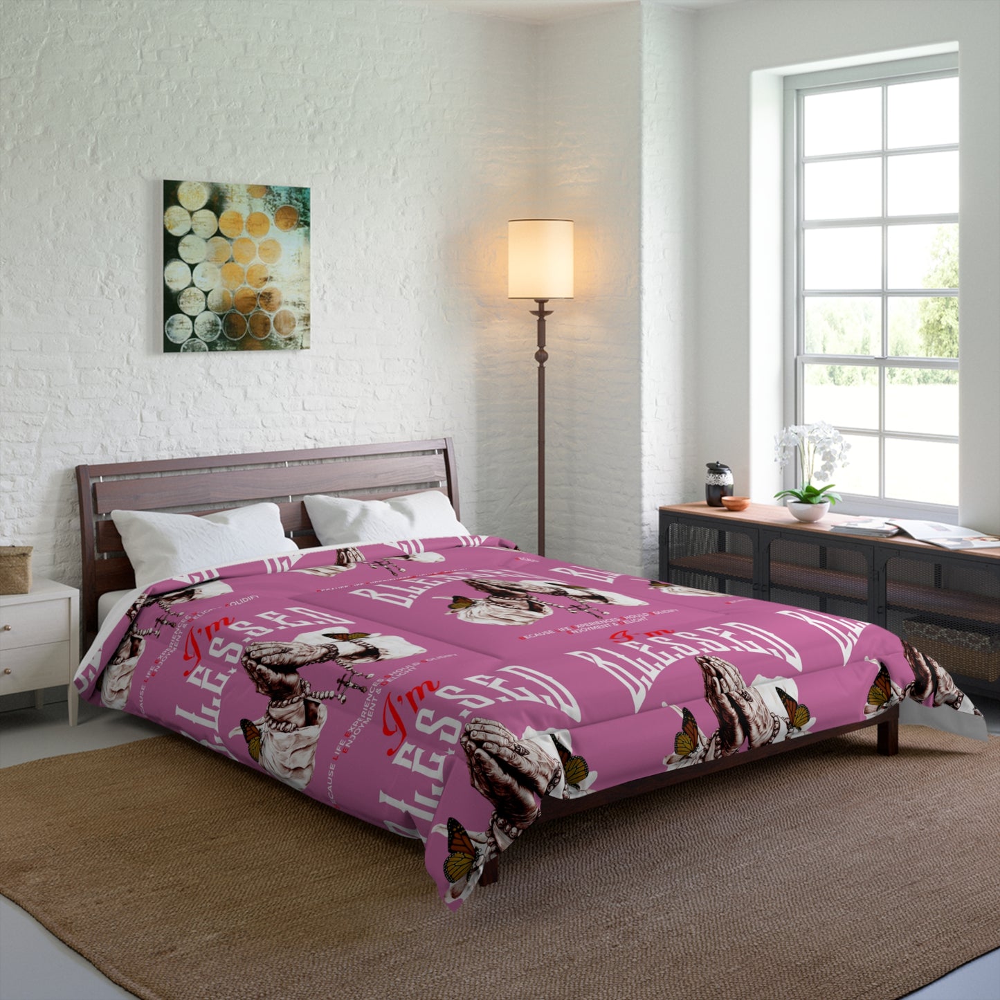Blessed Comforter - Cozy Bedding for Faithful Souls, Perfect for Gifts, Spiritual Decor, Home Relaxation, Inspirational Room