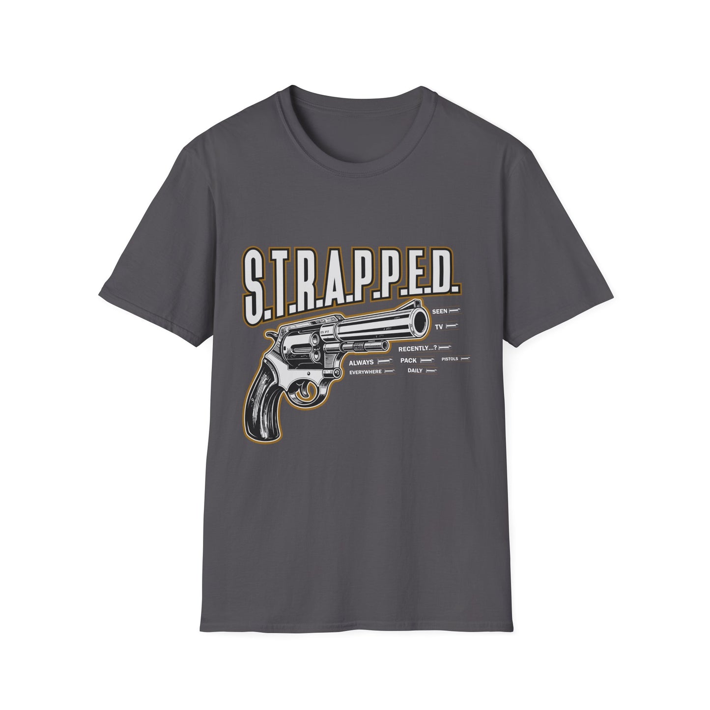 Stylish Graphic Tee, Edgy Strapped T-Shirt, Casual Wear, Statement Shirt, Gift for Music Lovers, Unique Fashion