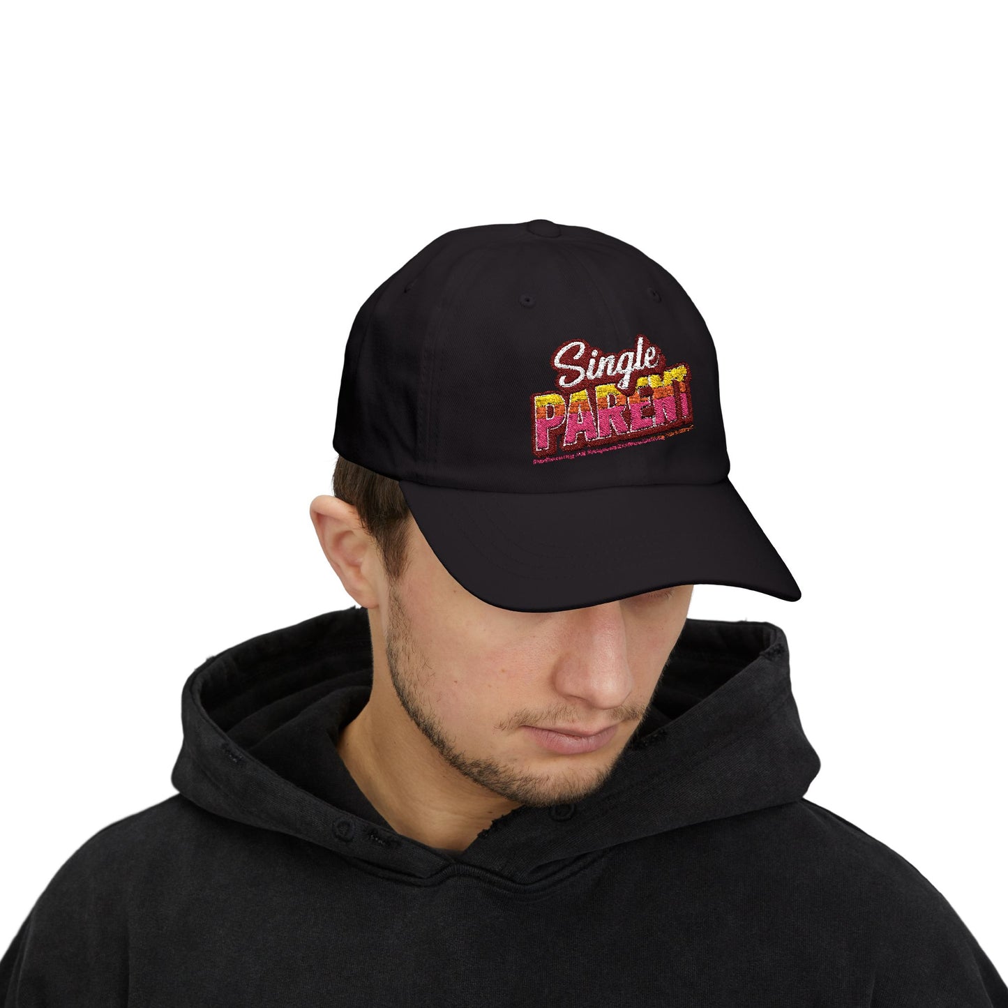 Single P.A.R.E.N.T. Classic Dad Cap – Supportive Apparel for Single Parents, Casual Style, Everyday Wear, Parenting Humor Hat
