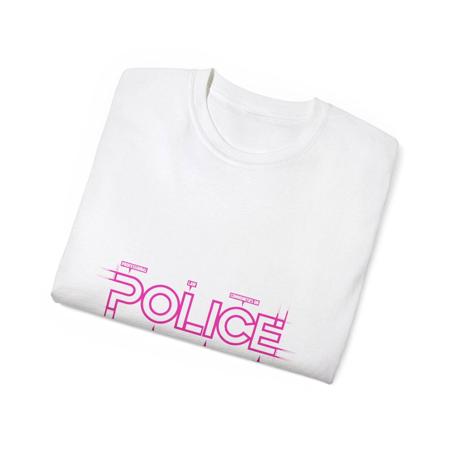 Unisex Police Professional Officer of Law Improving Communities on Earth Message Tee – Vibrant & Bold Statement Shirt for Law Enforcement Supporters