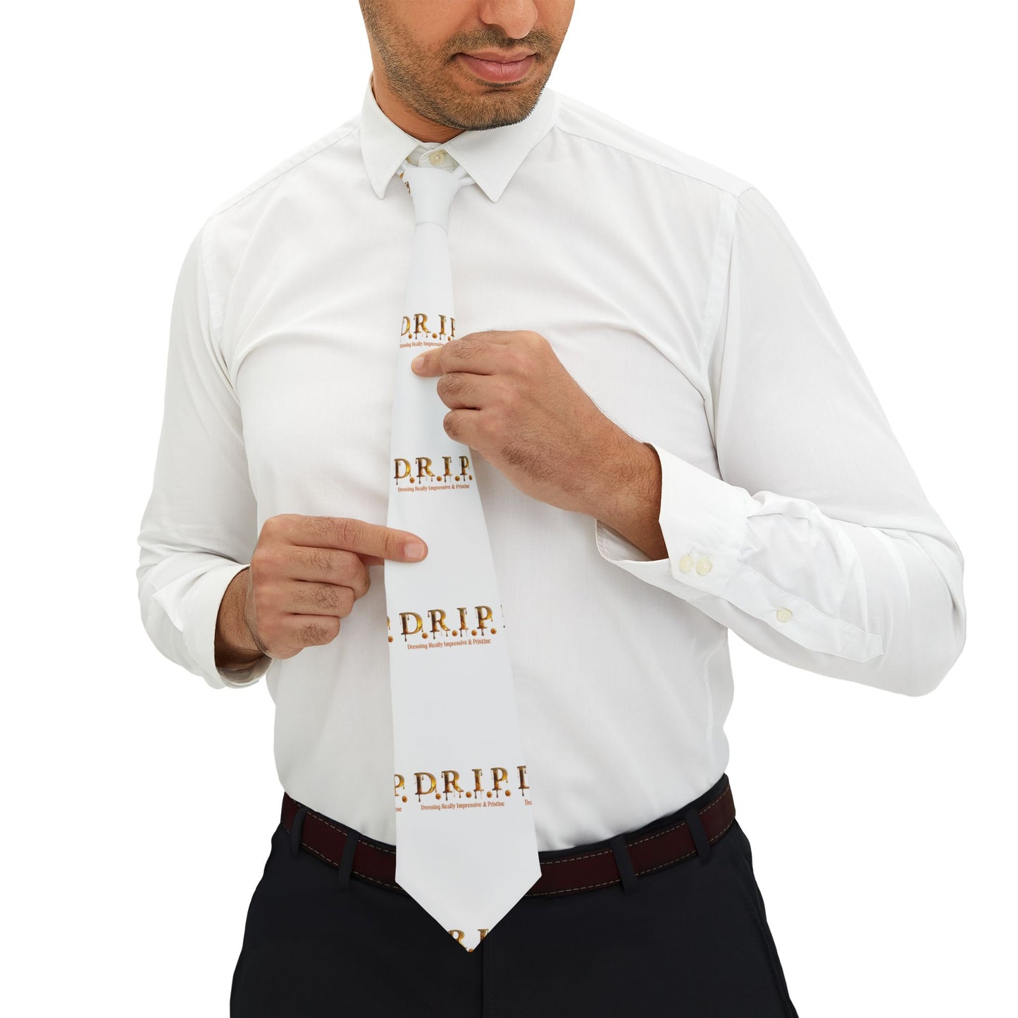 D.R.I.P. Sleek Necktie for Stylish Men, Perfect for Weddings, Business, Formal Events, Gifts for Him, Fashion Accessory
