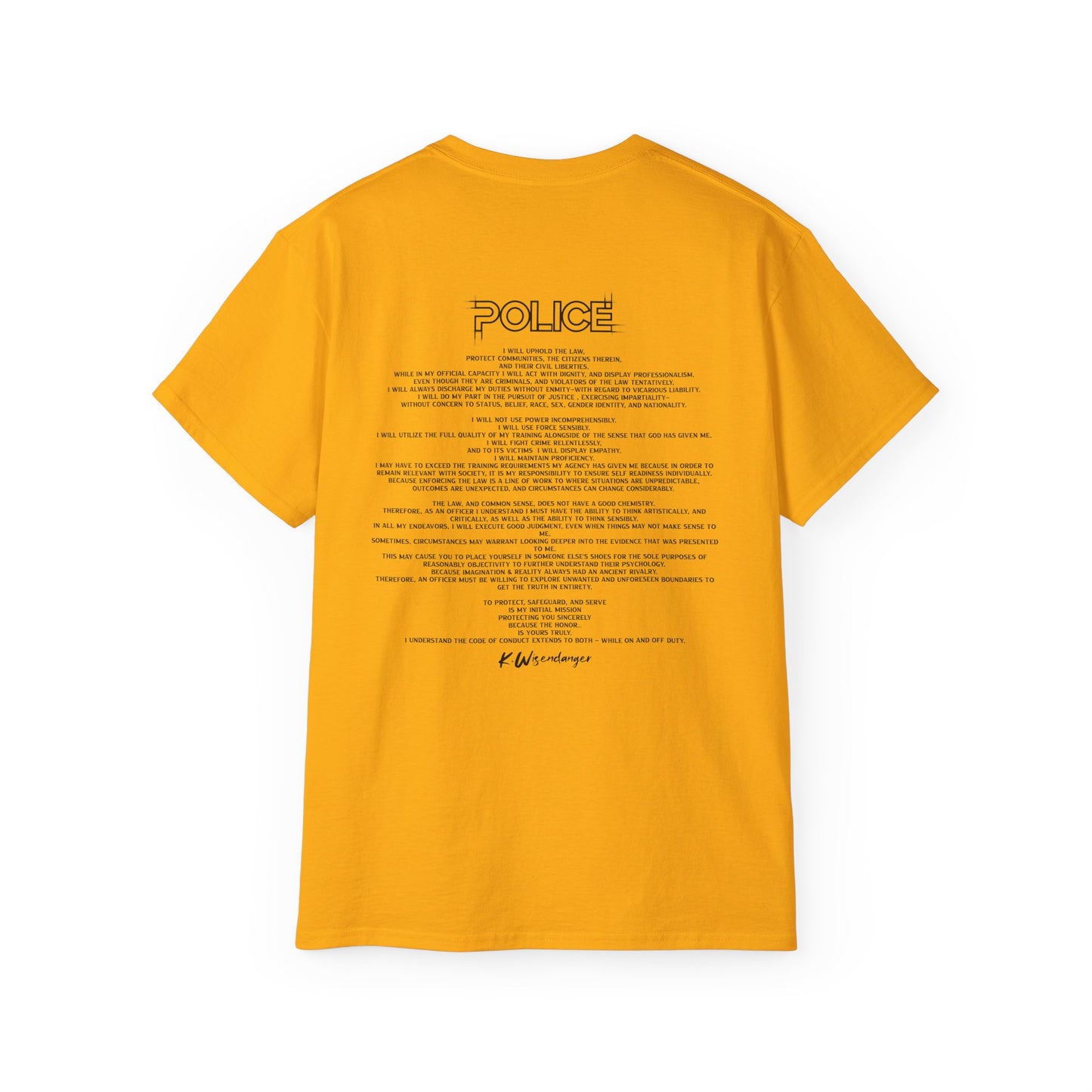 Unisex Police Statement Tee - Ultra Cotton T-Shirt for Everyday Style