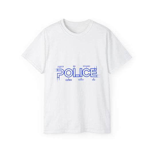 Vintage Police Statement Professional Officer of Law Improving Communities on Earth Unisex Ultra Cotton Tee - Retro Design for Law Enforcement Supporters