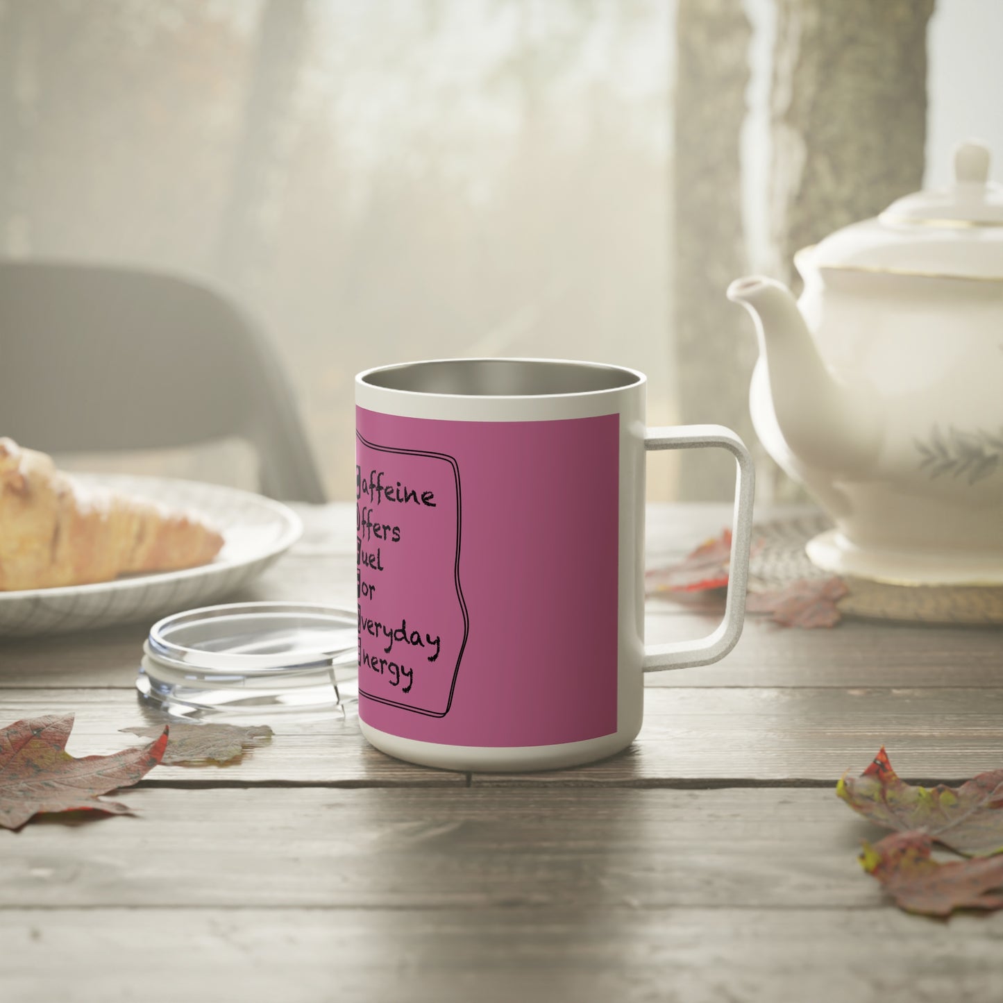 C.O.F.F.E.E. (Caffeine Offers Fuel For Everyday Energy) Insulated Coffee Mug, Cute Coffee Lover Gift