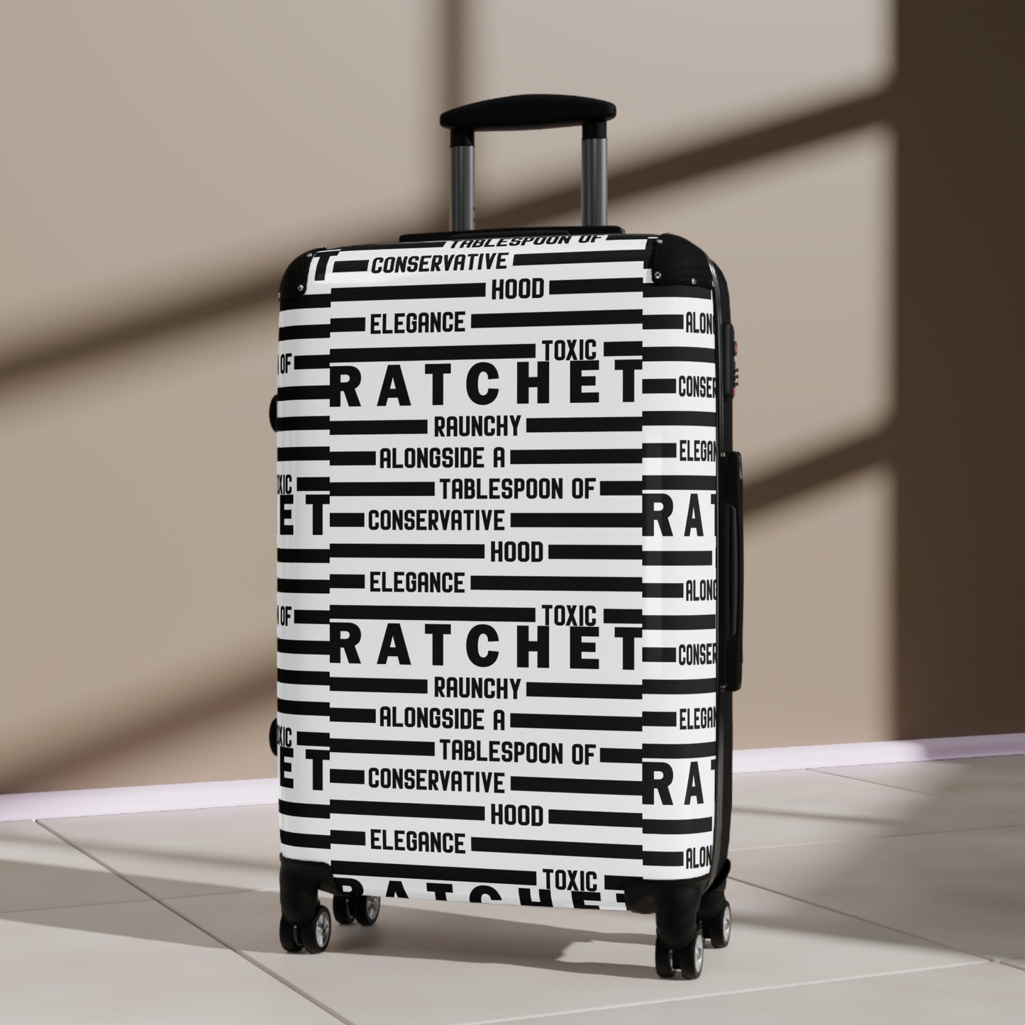 RATCHET Stylish Suitcase for Travel, Luggage for Adventures, Unique Travel Gear,