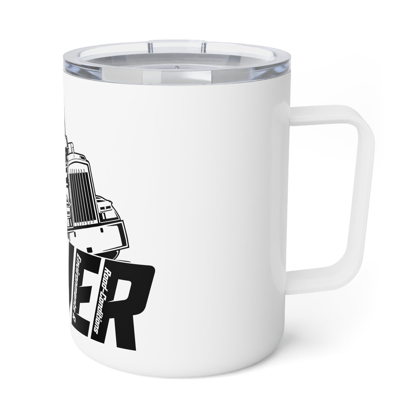 Trucker D.R.I.V.E.R. Insulated Coffee Mug | Perfect Gift for Drivers | 10oz Mug | Travel Beverage Container | Unique Coffee Cup | Motivational Drinkware