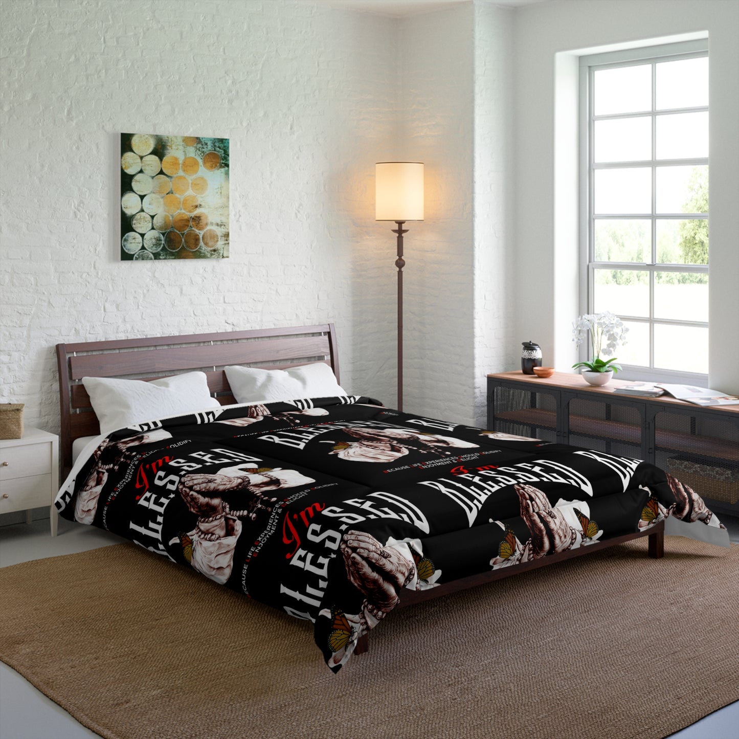 Blessed Comforter - Cozy Bedding for Spiritual Souls, Perfect for Home Decor, Gifts for Friends, Comforting Throw, Bedroom Makeover