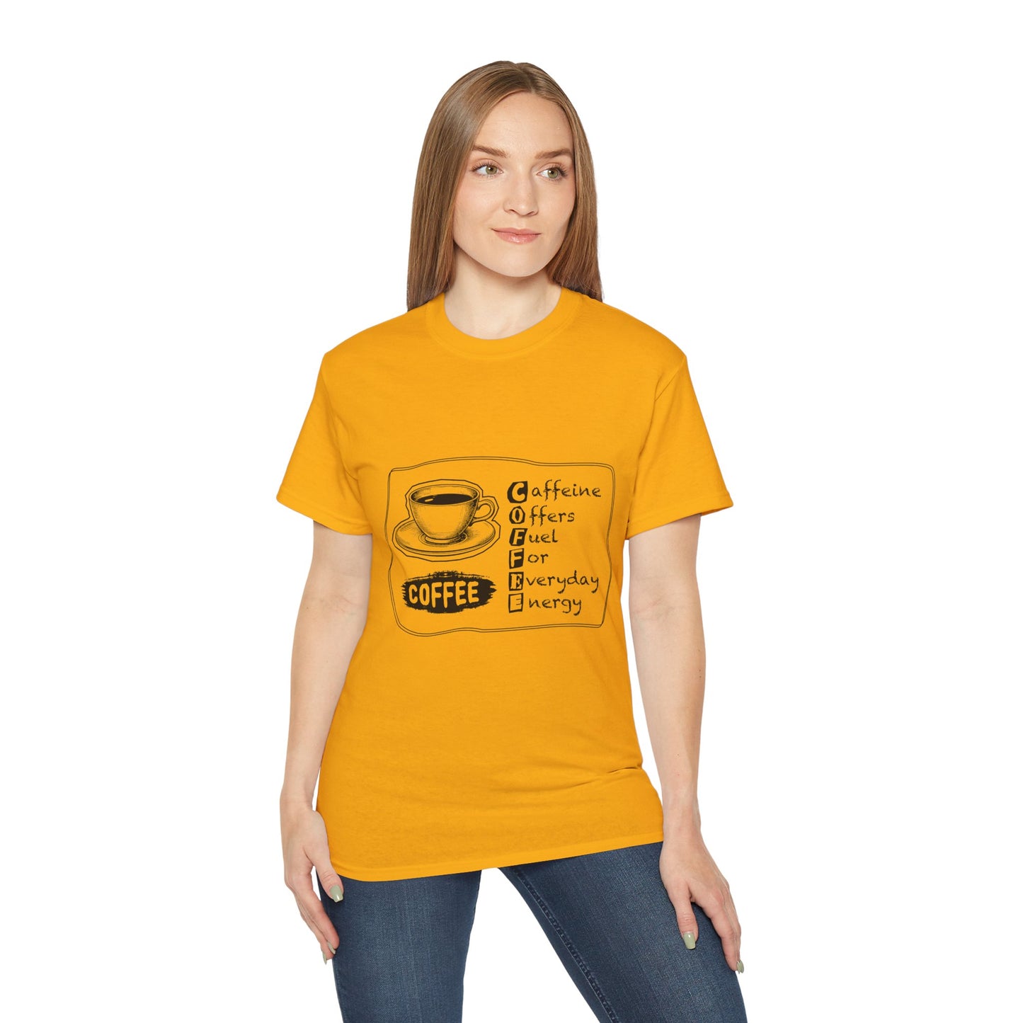 C.O.F.F.E.E. (Caffeine Offers Fuel For Everyday Energy) Lover's Unisex Tee, Funny Caffeine Shirt