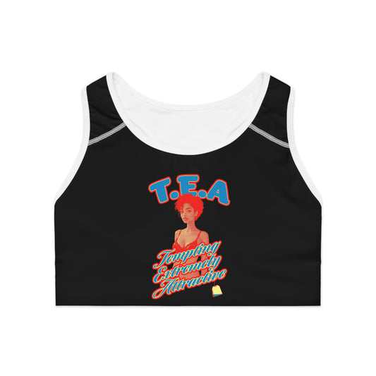 Body T.E.A. Empowering Sports Bra for Active Women, Fitness Workout Gear, Trendy Athleisure, Gift for Her, Motivational Sportswear